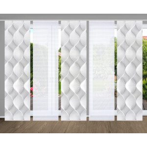 HOME in green Paneelgordijn LAMIRA SET DIGITALE PRINT, BAMBOELOOK GERECYCLED (5 stuks)