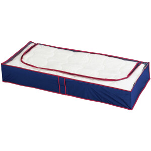 Maximex Onderbedlade Blauw/rood Opbergdoos voor kleding, ruimtebesparend, bescherming tegen stof & motten (set, 4 stuks)