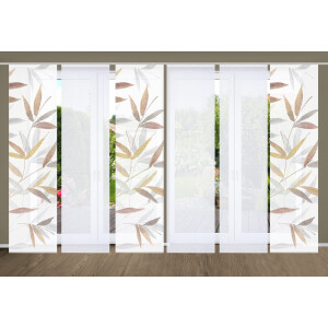 HOME in green Paneelgordijn RANDOW SET DIGITALE PRINT, BAMBOELOOK GERECYCLED (6 stuks)