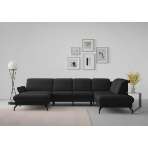 sit&more Zithoek Fashion U-vorm naar keuze met verstelbare hoofdsteun, uittrekzitting, motorisch, metalen poten
