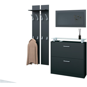 borchardt Möbel Halmeubelset Finn met glasplaat (set, 3-delig)