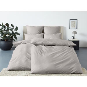 LeGer Home by Lena Gercke Beddengoed Anisa in maat 135x200, 155x220 cm of 200x200 Dekbedovertrek van katoen, unikleurige dekbedovertrek met ritssluiting