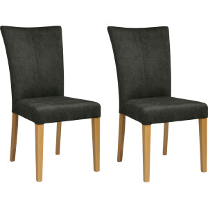 Home affaire Eetkamerstoel Aspen gestoffeerde stoel Massief houten frame, in veel bekledingskwaliteiten landhuis (set, 2 stuks)