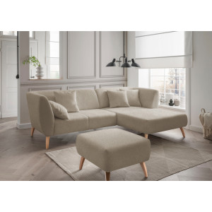 INOSIGN Hoekbank Colori gestoffeerde meubelen met tijdloos elegante rugleuning. L-vorm