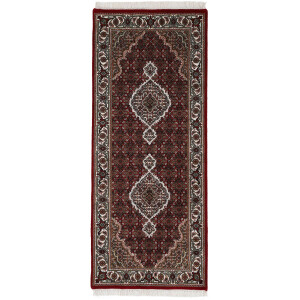 Woven Arts Loper Oosters tapijt Tabriz Mahi met de hand geknoopt, woonkamer, zuivere wol voor een warme omgevingsklimaat