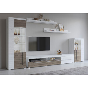 INOSIGN Wandmeubel Roger, breedte 270 cm modern mediawandmeubel zonder verlichting Aanbouwwand (set, 5-st) veel opbergruimte, vitrines met glazen deur (set, 5 stuks)
