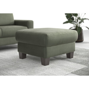 Home affaire Hocker Summer met bergruimte, cord-bekleding, wengékleurige houten poten
