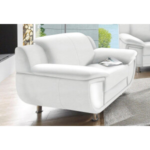 TRENDMANUFAKTUR Fauteuil Rondo, breedte 121 cm, brede armleuningen, chromen poten