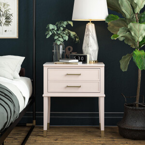 CosmoLiving by Cosmopolitan Bijzettafel Westerleigh 1 lade, van gemakkelijk te onderhouden mdf, poten van massief hout, hoogte 72 cm (1 stuk)