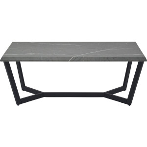HELA Salontafel Roland Salontafel, tafelblad 35 mm dik, marmerlook, vlakke buis onderstel