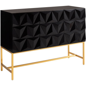 Leonique Dressoir Rovuma in 3d-look en met goudkleurig metalen frame