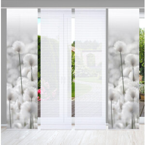 HOME in green Paneelgordijn DOLCIA SET DIGITALE PRINT, BAMBOELOOK GERECYCLED (4 stuks)