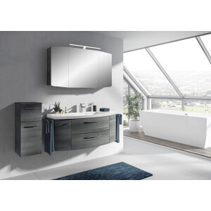 Saphir Badkamerserie Cassca sprint 3-delig mineraalmarmeren wastafel met led-spiegelkast (4-delig)