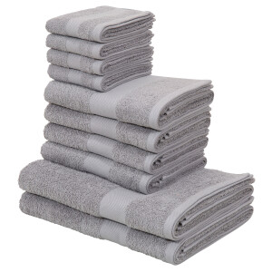 my home Handdoekenset Melli, 2 douchehanddoeken 70x140, 4 handdoeken 50x100, 4 gastendoeken 30x50 (set, 10-delig)