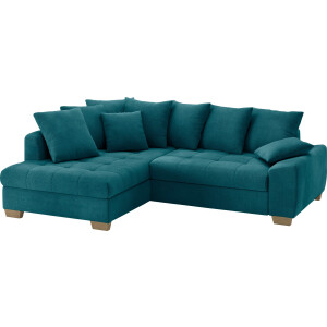 Mr. Couch Hoekbank Nikita II, L-vorm, tot 140kg per zitplaats belastbaar met koudschuim bekleding, optioneel met bed en bedlade