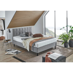 ATLANTIC home collection Boxspring NIKOLA Massief houten poten, met/zonder matras, verkrijgbaar in H2 en H3