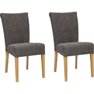 Home affaire Eetkamerstoel Queen Polsterstoel BESTSELLER verschillende type bekleding, massief houten onderstel (set)
