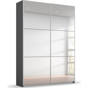 rauch Zweefdeurkast Kledingkast kast garderobe REFLECT inclusief praktische binneninrichting met 2 stoffen dozen made in germany