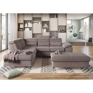 sit&more Hoekbank Cabrio L-vorm, met zitdiepteverstelling, arm- en hoofdsteunverstelling