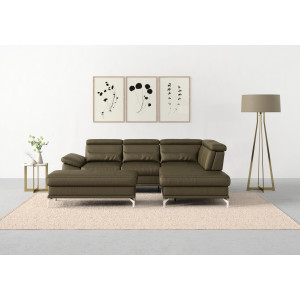 sit&more Hoekbank Cabrio L-vorm, met zitdiepteverstelling, arm- en hoofdsteunverstelling