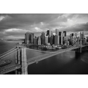 Papermoon Fotobehang Brooklyn Bridge black/white