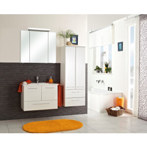 Saphir Badmeubelset Quickset 341 3-delig, keramieken wastafelonderkast en led-spiegelkast (set, 3 stuks)