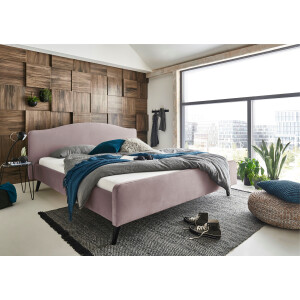 ATLANTIC home collection Gestoffeerd bed Tamiga met massief houten poten