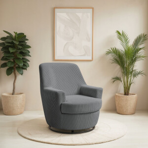INOSIGN Draaibare fauteuil HETTY, draaistoel met schommelfunctie, leesstoel in cord en microvezel (1 stuk)
