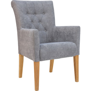 Home affaire Eetkamerstoel King Fauteuil met knoopdetails, gestoffeerde stoel (1 stuk)