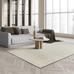 The carpet Vloerkleed Boho Nature Wol Natuurlijke wol handgeweven wollen tapijt Scandinavische boho-look