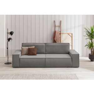 Home affaire 3-zitsbank SHERWOOD slaapbank (257 cm) ribfluweel, velours, vintage lederlook