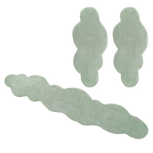 my home Set slaapkamerkleedjes Microvezeltapijt Magong, bijzonder zacht, zeer fijne pool Wolkvorm, uni slaapkamerkleed, loperset, slaapkamer, kinderkamer