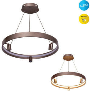 näve Led-hanglamp TRISTAN Hang-, pendellamp warmwit, 58 cm, 37W, staal blank, incl. trafo, IP20 (1 stuk)