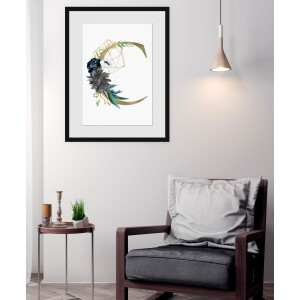 queence Wanddecoratie Letter c HD premium posterdruk incl. houten lijst (1 stuk)