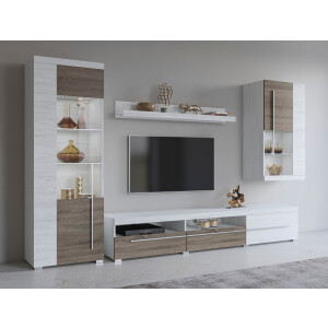 INOSIGN Wandmeubel Roger, breedte 255 cm modern mediawandmeubel zonder verlichting (set, 4 stuks)