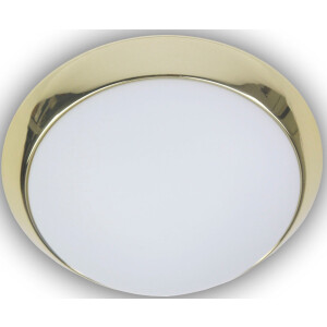 niermann Plafondlamp Opal mat, decoratieve ring gepolijst messing (1 stuk)