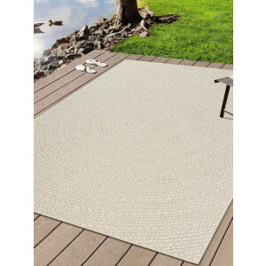 The carpet Vloerkleed Kansas moderne robuuste in- en outdoor tapijt jute look