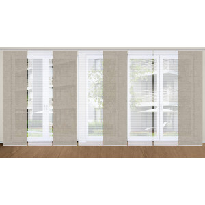 HOME in green Paneelgordijn ESTRA SET DIGITALE PRINT, BAMBOELOOK GERECYCLED (8 stuks)