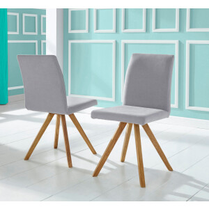 Home affaire Kuipstoel Rio Bekleding van imitatieleer of structuurstof en het frame is geolied eiken (2 stuks)
