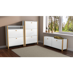 andas Schoenenbank in scandinavisch design, houtfineer van eiken