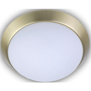 niermann Plafondlamp Opal mat, decoratieve ring mat messing, LED (1 stuk)