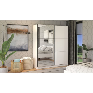 INOSIGN Zweefdeurkast Sierra kledingkast met spiegel linnenkast garderobe Topseller INCLUSIEF interne indeling, FSC-gecertificeerd, OTTOs Choice