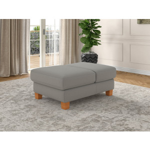 sit&more Hocker Dundee met inklapfunctie, binnenvering en hoogwaardige massief houten poten