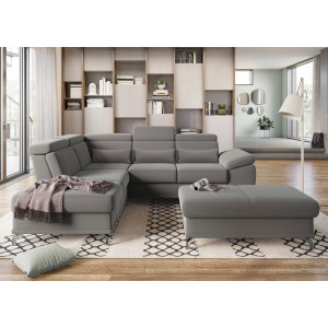 sit&more Hoekbank Cabrio L-vorm, met zitdiepteverstelling, arm- en hoofdsteunverstelling