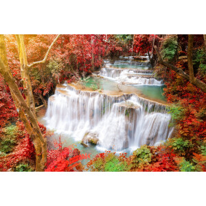 Papermoon Fotobehang Huay Mae open haard Autumn Waterfall