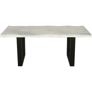 byLIVING Salontafel Stone uit echt wit marmer met natuurlijke golfrand, 115x60cm (1 stuk)