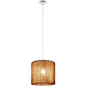 Paco Home Hanglamp Hugo Ramira Woonkamer eetkamer rattan look Boho kap papier E27 modern