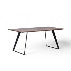 Home affaire Eettafel Talwiese keukentafel, U-vorm metalen frame, massief gewild eikenhout, geolied