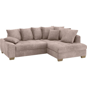 Mr. Couch Hoekbank Nikita II, L-vorm, tot 140kg per zitplaats belastbaar met koudschuim bekleding, optioneel met bed en bedlade
