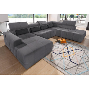DOMO collection Zithoek Brandon Sitzbelastung 140 kg, mit Nierenkissen, U-Form met hoofdsteunverstelling, optionele zitdiepteverstelling, u-vorm